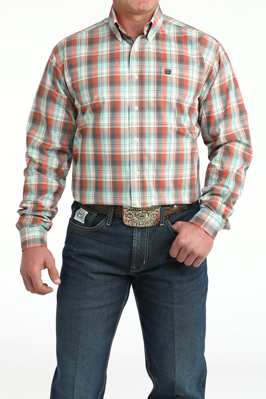 Men's Cinch Long Sleeve Plaid Shirt - MTW1106039