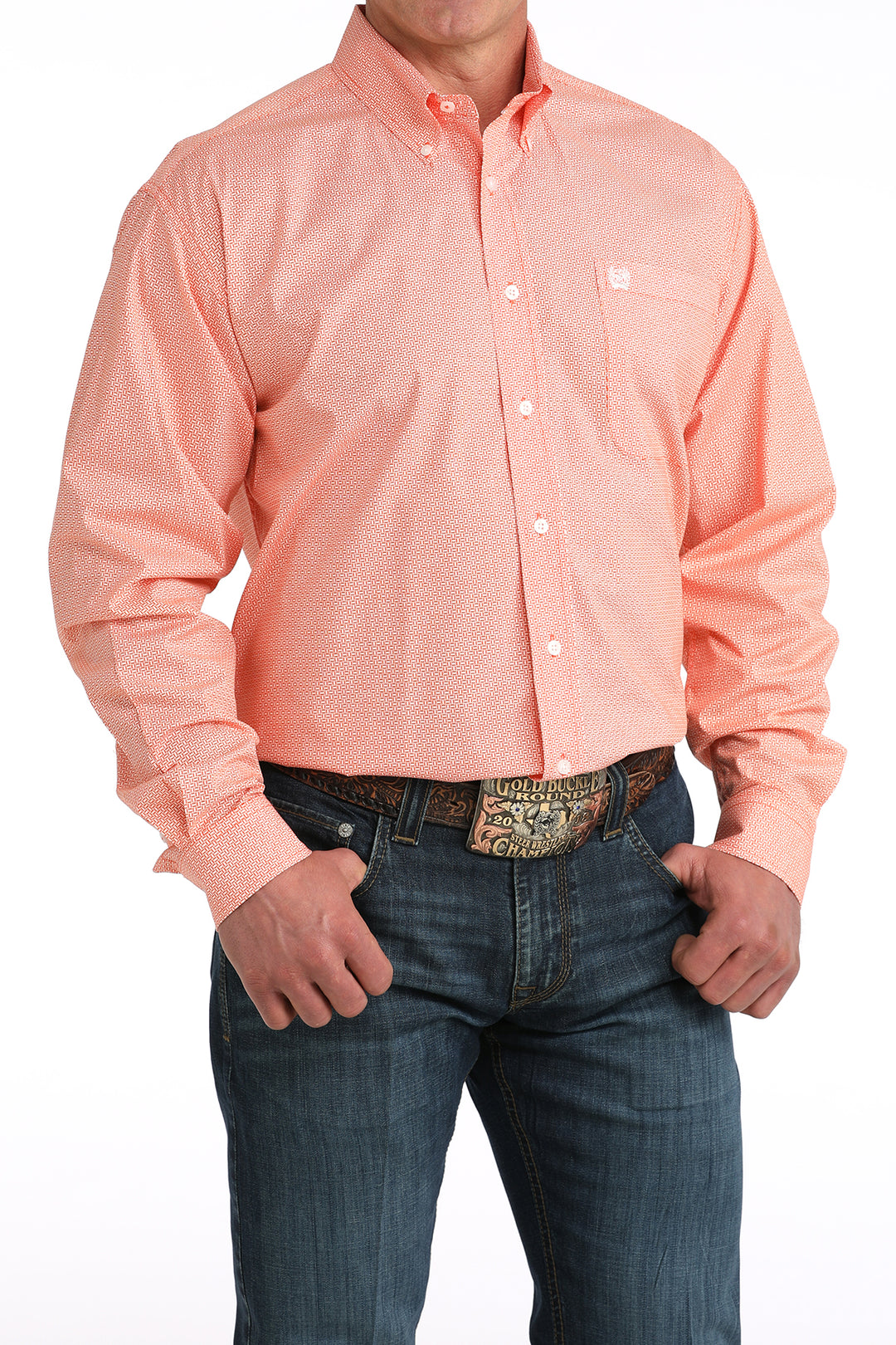 Men's Cinch Classic Fit Button-Down Western Shirt - MTW1106058