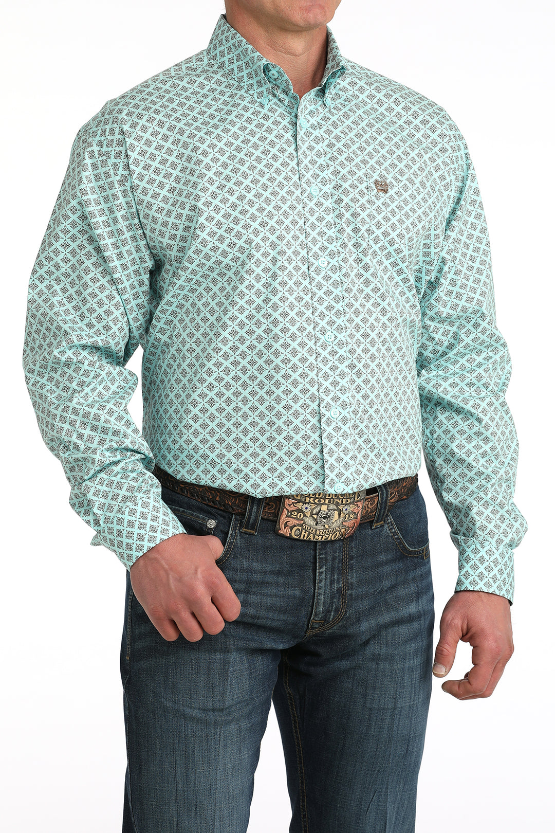 Men's Cinch Classic Fit Button-Down Western Shirt - MTW1106060