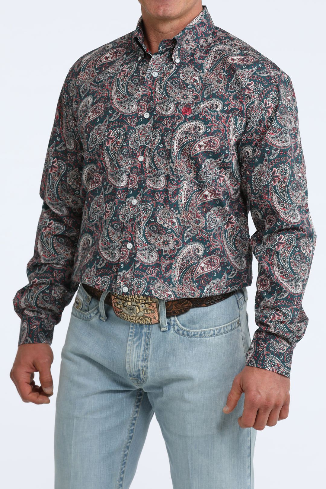 Men's Cinch Classic Fit Button-Down Western Long Sleeve Shirt - MTW1106101