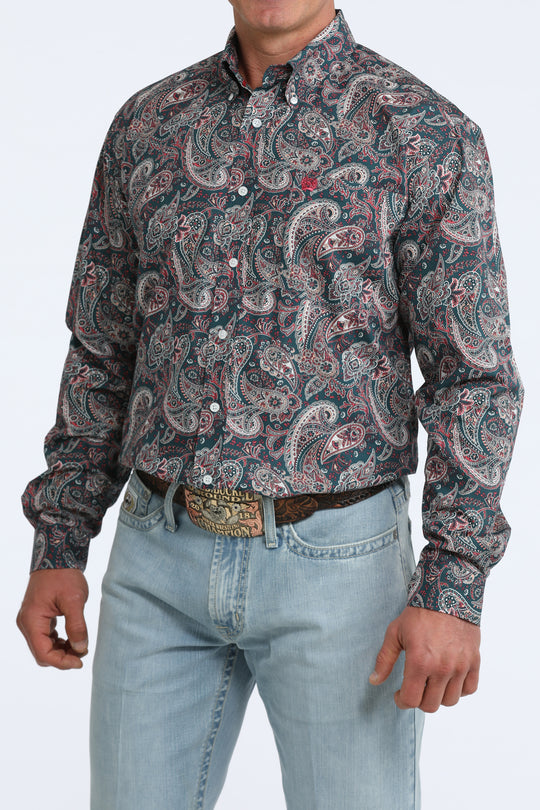 Men's Cinch Classic Fit Button-Down Western Long Sleeve Shirt - MTW1106101