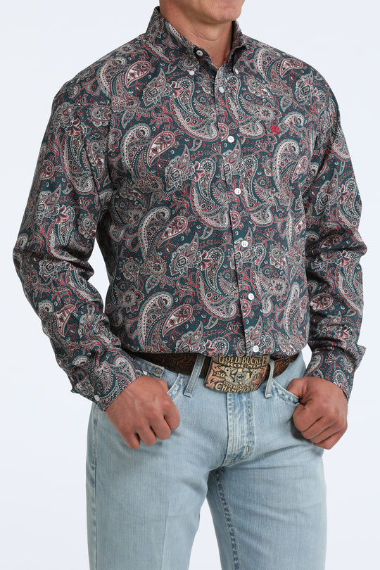 Men's Cinch Classic Fit Button-Down Western Long Sleeve Shirt - MTW1106101