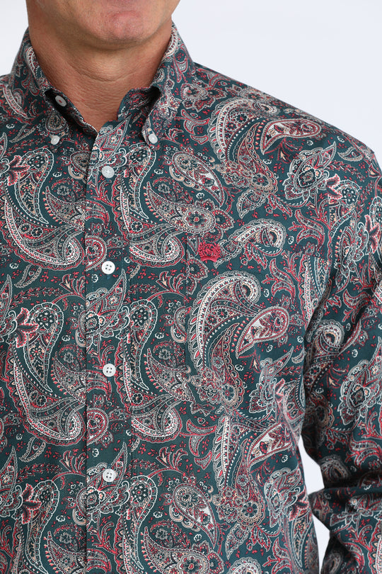 Men's Cinch Classic Fit Button-Down Western Long Sleeve Shirt - MTW1106101