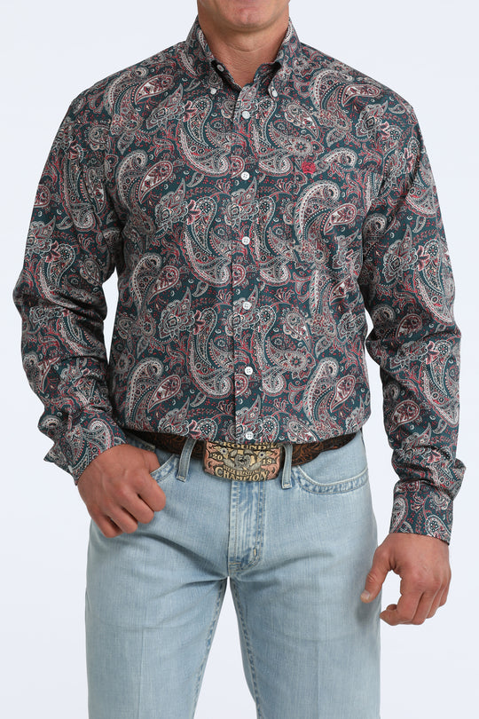 Men's Cinch Classic Fit Button-Down Western Long Sleeve Shirt - MTW1106101