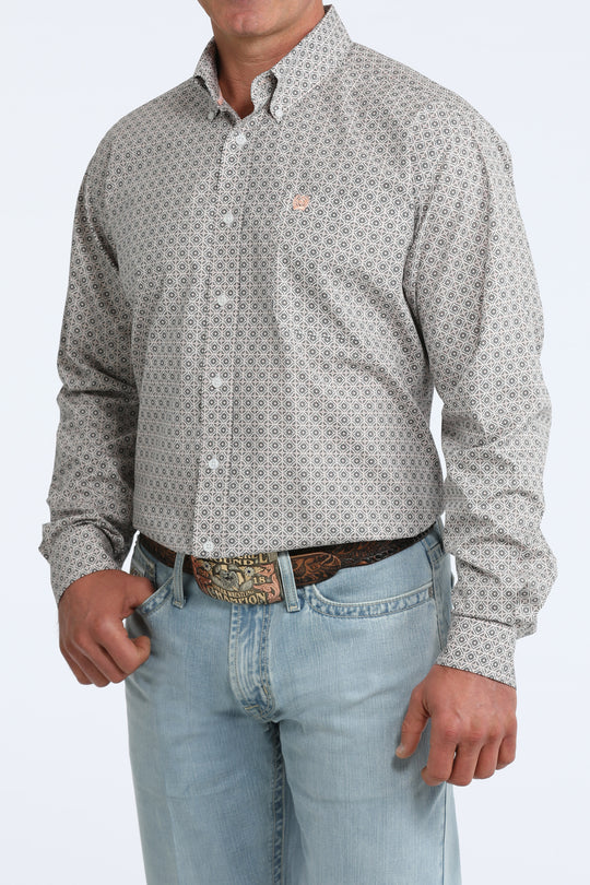 Men's Classic Fit Button-Down Western Shirt - MTW1106102
