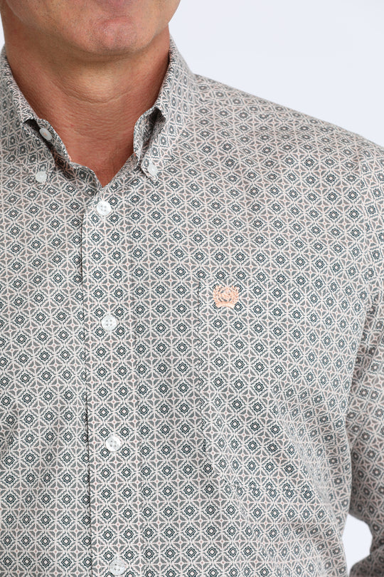 Men's Classic Fit Button-Down Western Shirt - MTW1106102