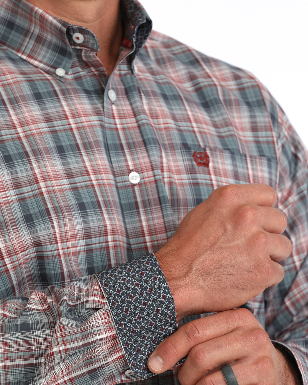 Men’s Cinch Classic Fit Button-Down Western Shirt - MTW1106138