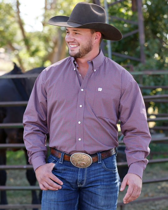 Men’s Cinch Classic Fit Button-Down Western Shirt - MTW1106158