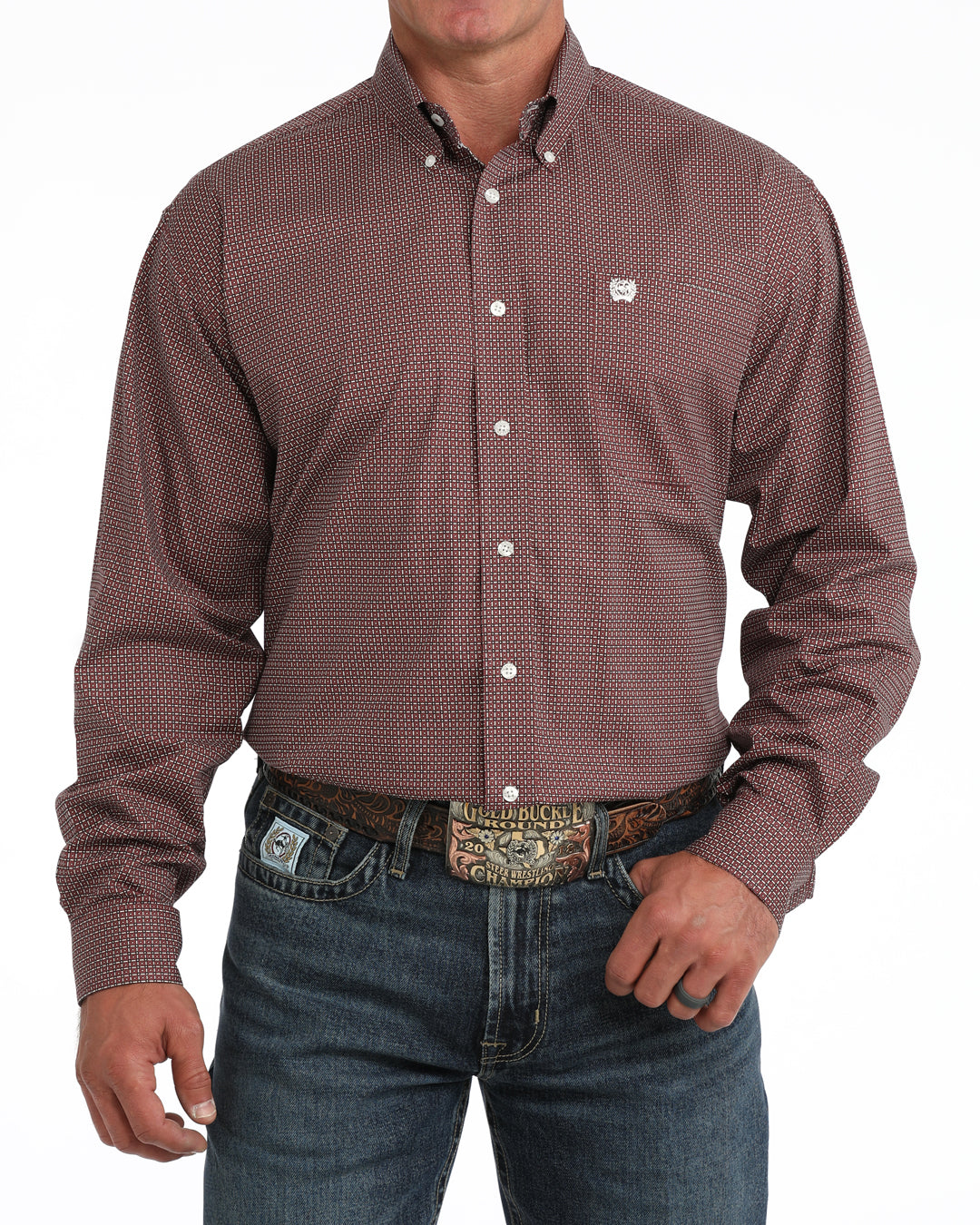 Men’s Cinch Classic Fit Button-Down Western Shirt - MTW1106158