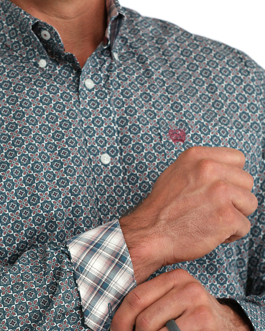 Men’s Cinch Classic Fit Button-Down Western Shirt - MTW1106170