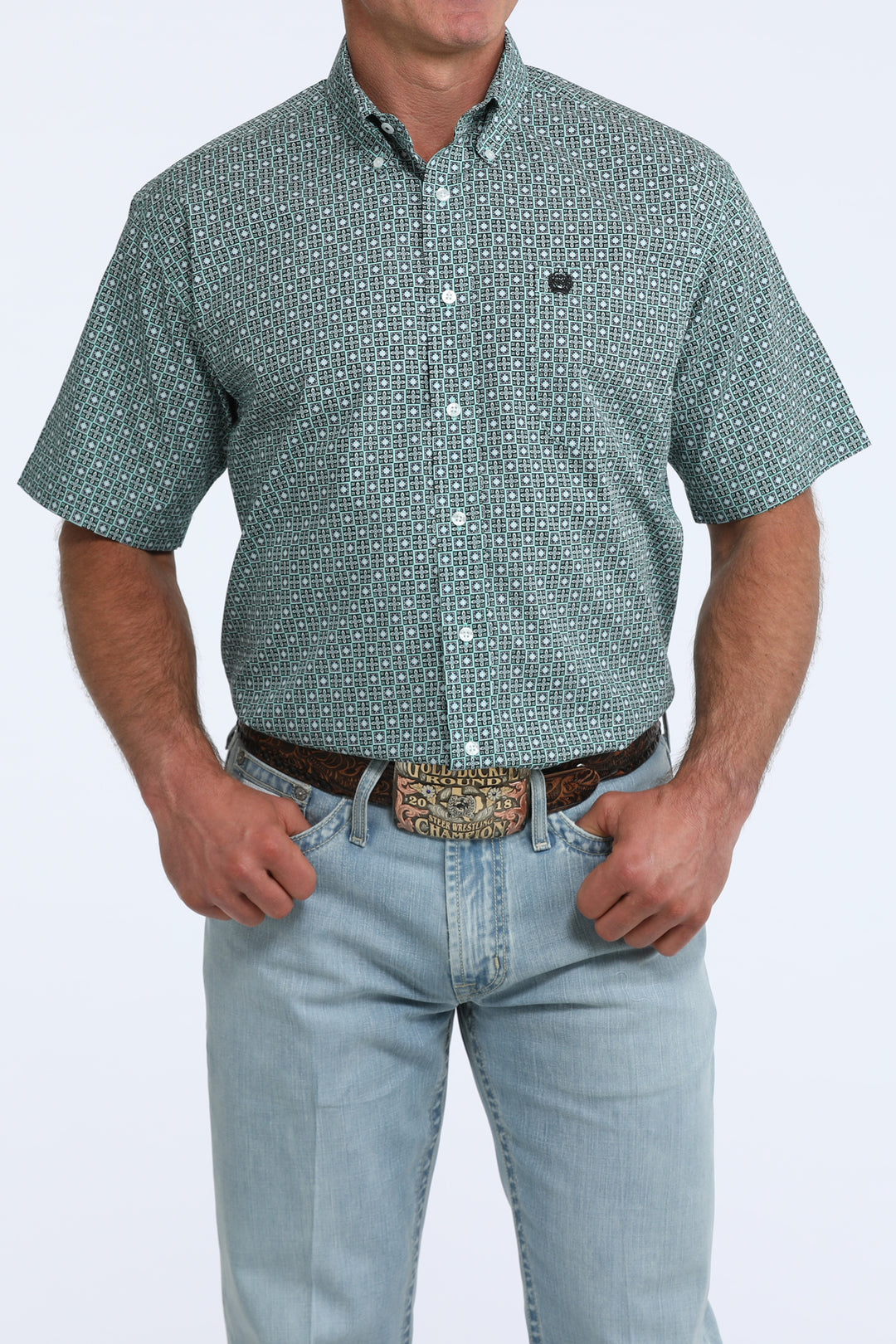 Men's Cinch Classic Fit Button-Down Western Shirt - MTW1111528