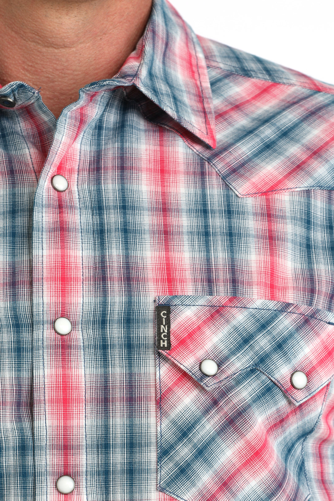 Men's Cinch Plaid Pearl Snap Modern Fit Shirt - MTW1301091