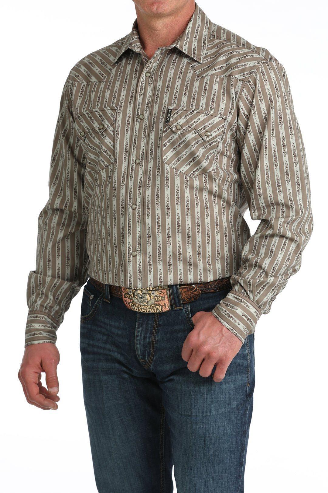 Men’s Cinch Modern Fit Snap Front Western Shirt - MTW1301092