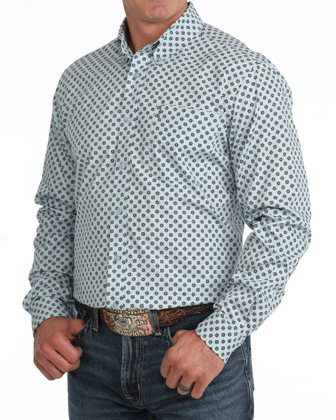 Men's Cinch Modern Fit Western Button Up Shirt - MTW1347166