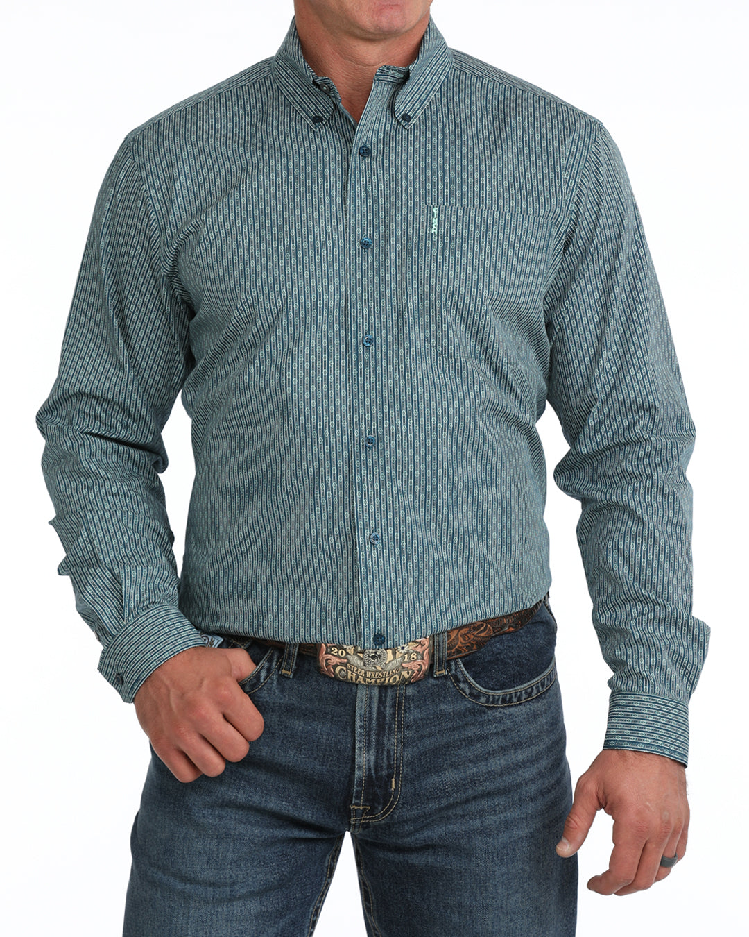 Men's Cinch Modern Fit Western Button Up Shirt - MTW1347168
