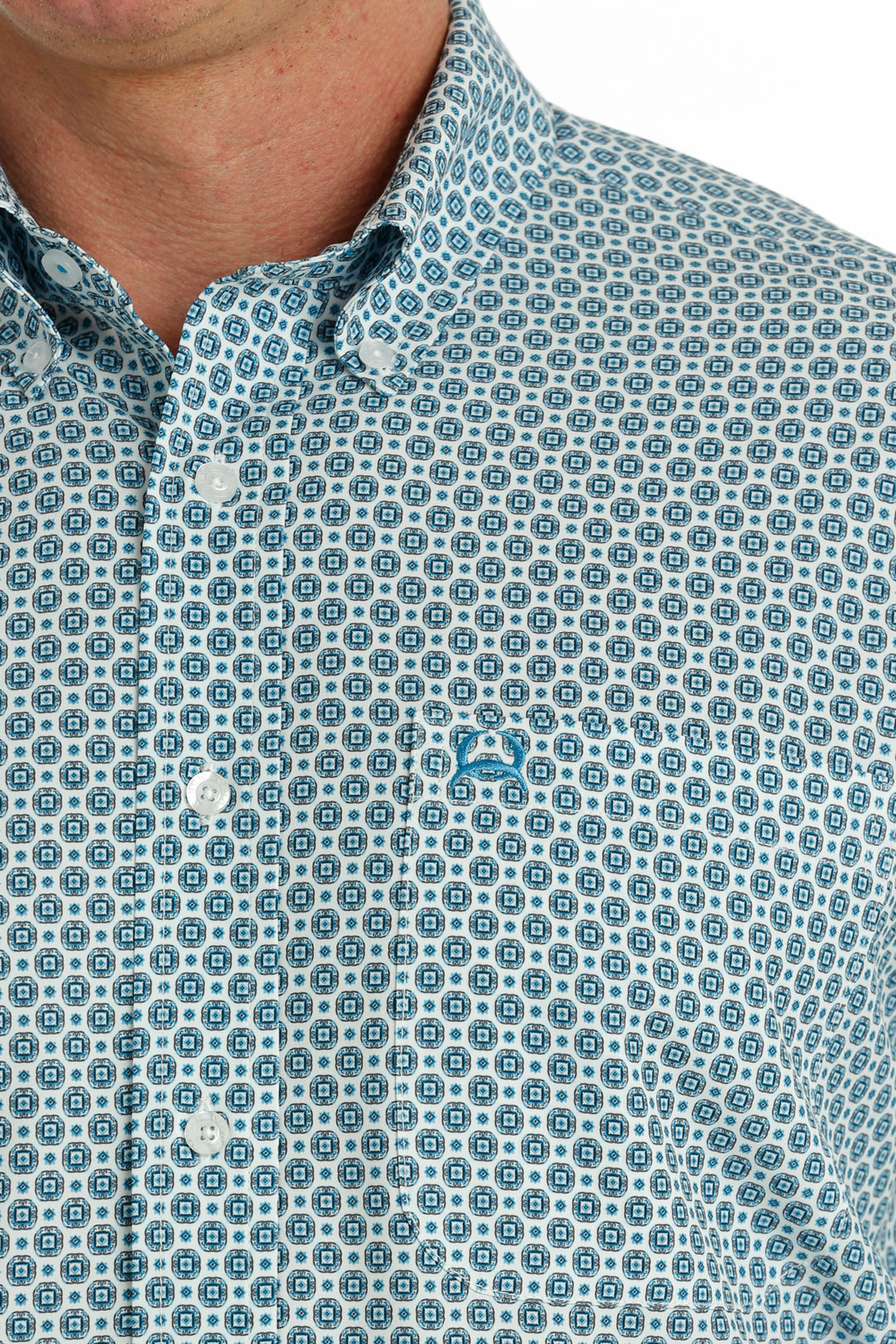 Men's Cinch ArenaFlex Geo Print Short Sleeve Shirt - MTW1704134
