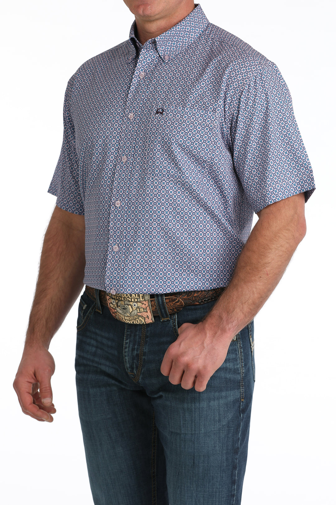Men's Cinch Short Sleeve Arenaflex Button Down - MTW1704161