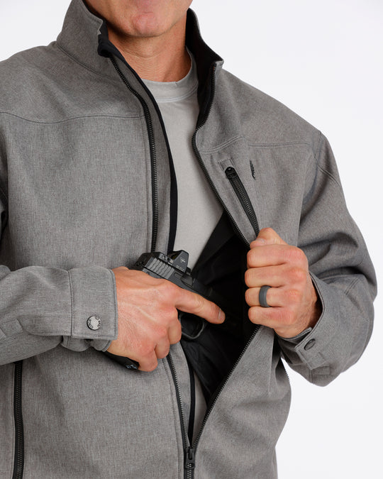 Men's Cinch Grey Concealed Carry Bonded Jacket - MWJ1537008