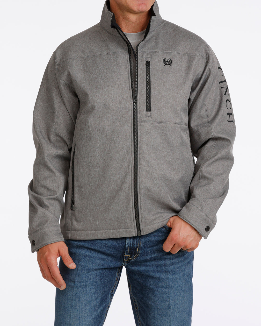Men's Cinch Grey Concealed Carry Bonded Jacket - MWJ1537008