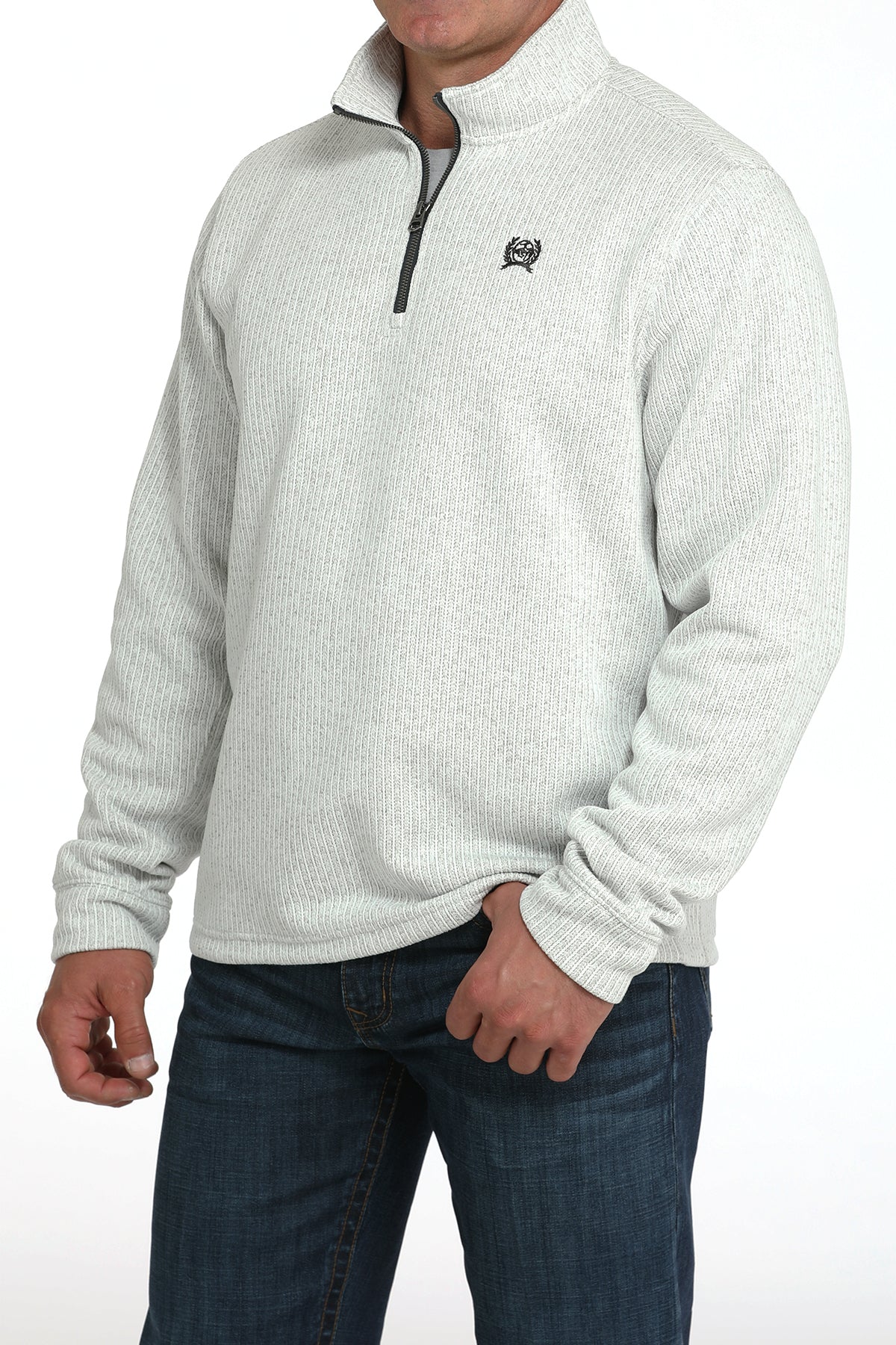 Men's Cinch 1/4 Zip Gray Pullover - MWK1080018 – Nigro's Western