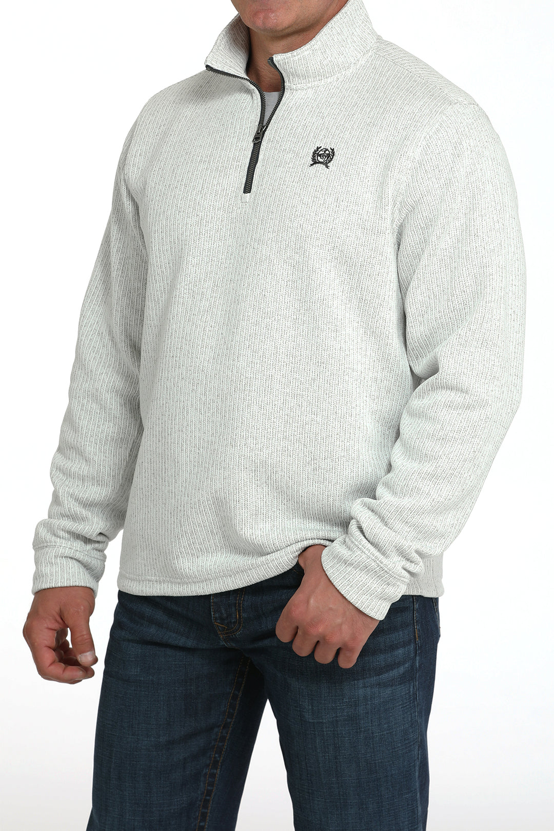 Men's Cinch 1/4 Zip Gray Pullover - MWK1080018