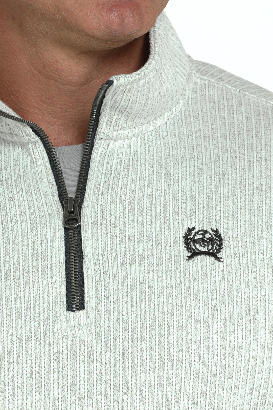 Men's Cinch 1/4 Zip Gray Pullover - MWK1080018