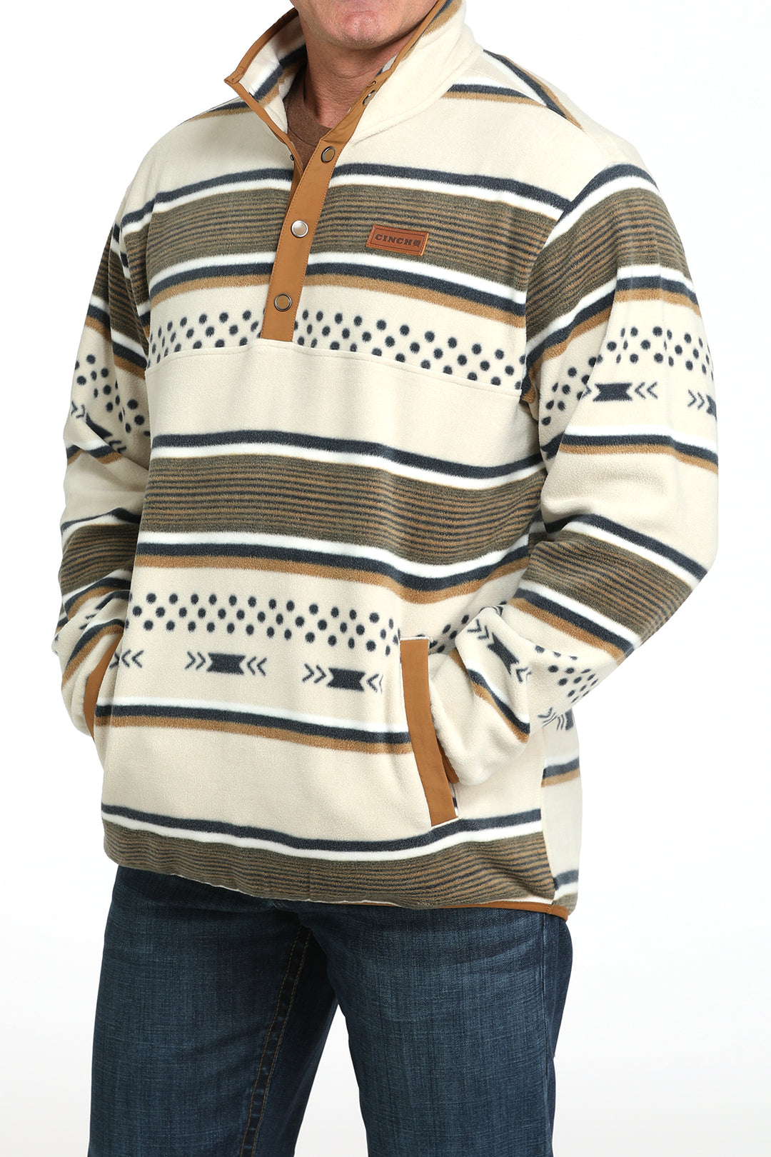 Men's Cinch Cream Polar Fleece - mwk1514026
