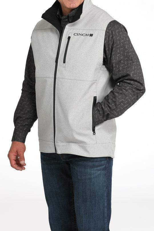 Men's Cinch Grey Bonded Vest - MWV1515027