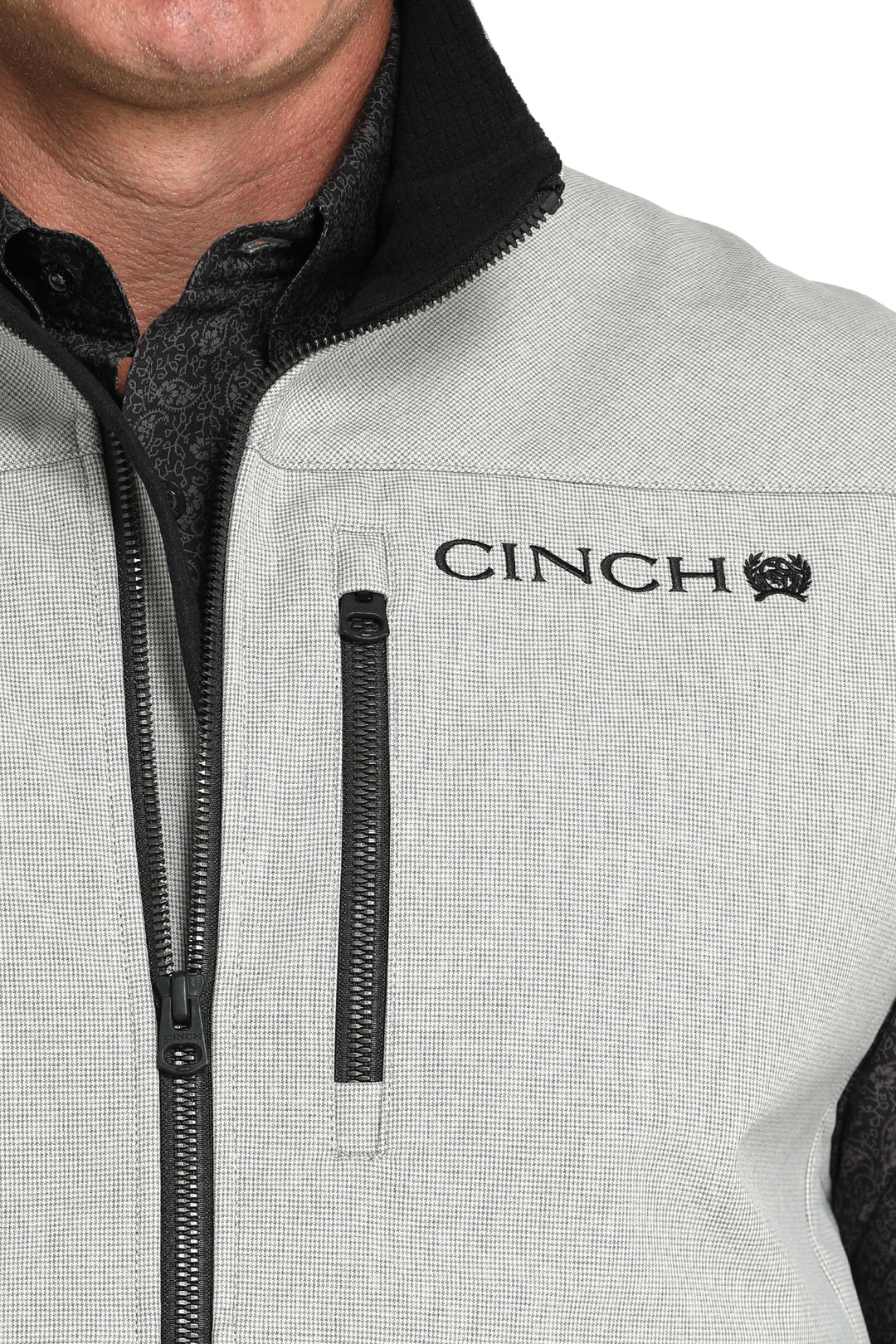 Men's Cinch Grey Bonded Vest - MWV1515027