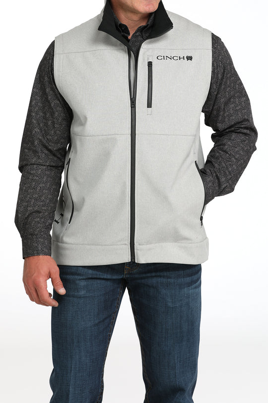 Men's Cinch Grey Bonded Vest - MWV1515027