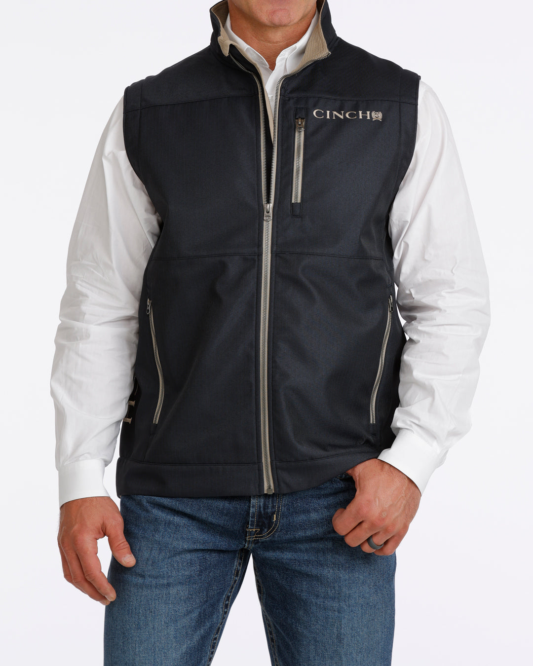 Men's Cinch Bonded Vest in Navy - MWV1515032