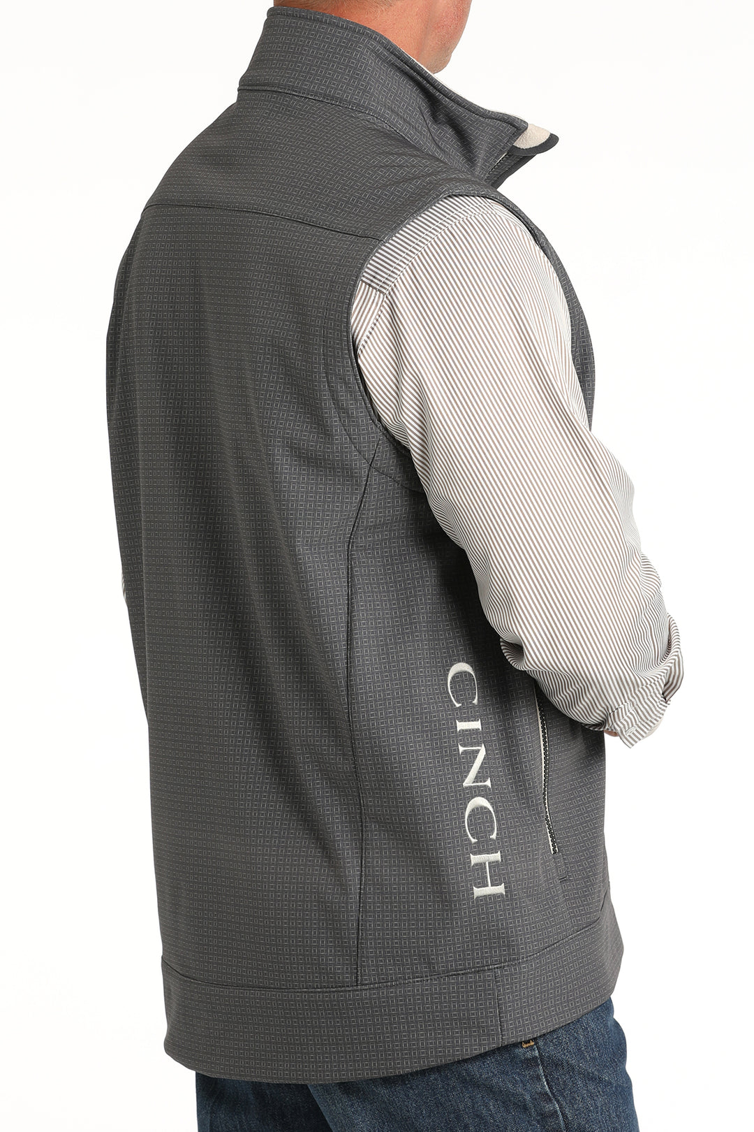 Men's Cinch Concealed Carry Gray Bonded Vest - MWV1541008