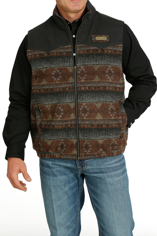 Men's Cinch Concealed Carry Multi Colored Wooly Vest - MWV1543007