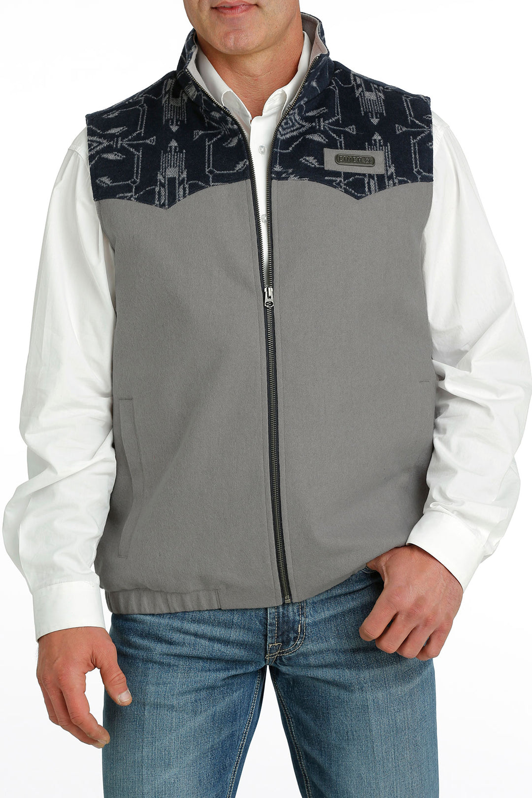 Men's Cinch Gray Concealed Carry Wooly Vest - MWV1543008