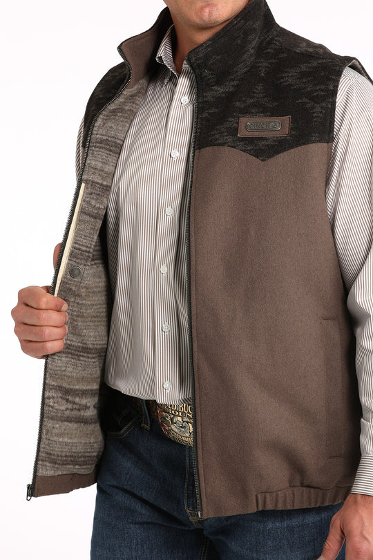 Men's Cinch Concealed Carry Brown Wooly Vest - MWV1543011