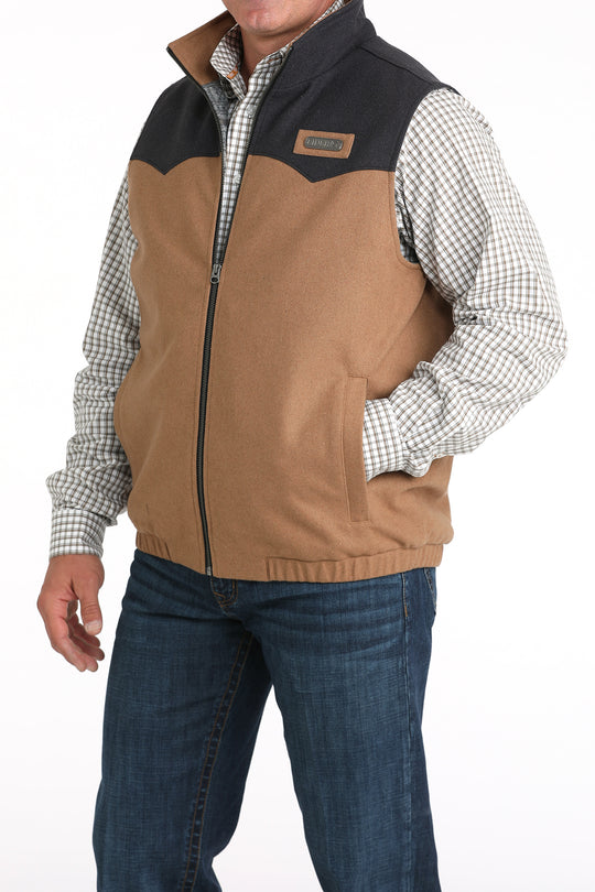 Men's Cinch Brown Concealed Carry Wooly Vest - MWV15432014