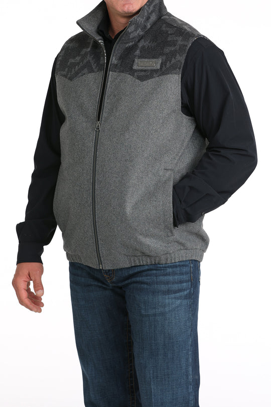 Men's Cinch Concealed Carry Grey Wooly Vest - MWV1543015