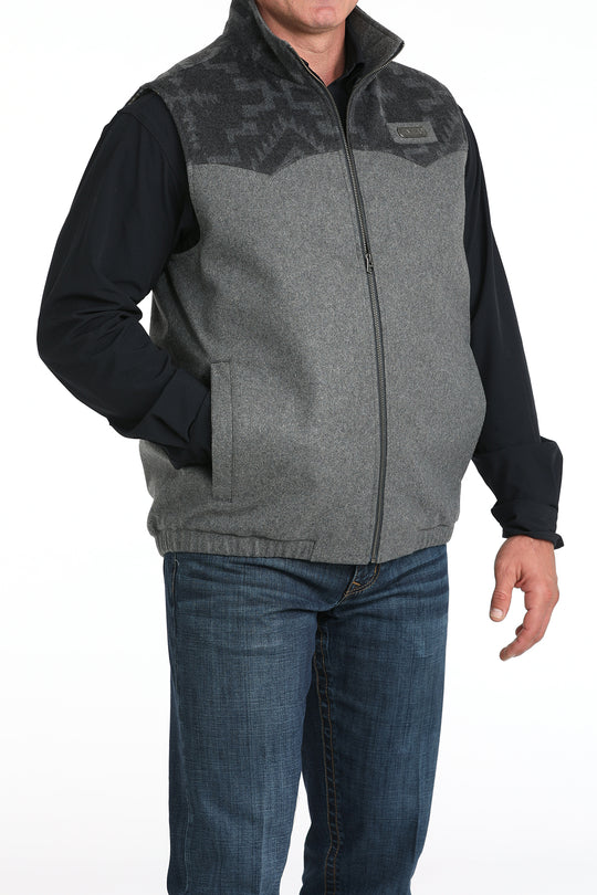 Men's Cinch Concealed Carry Grey Wooly Vest - MWV1543015