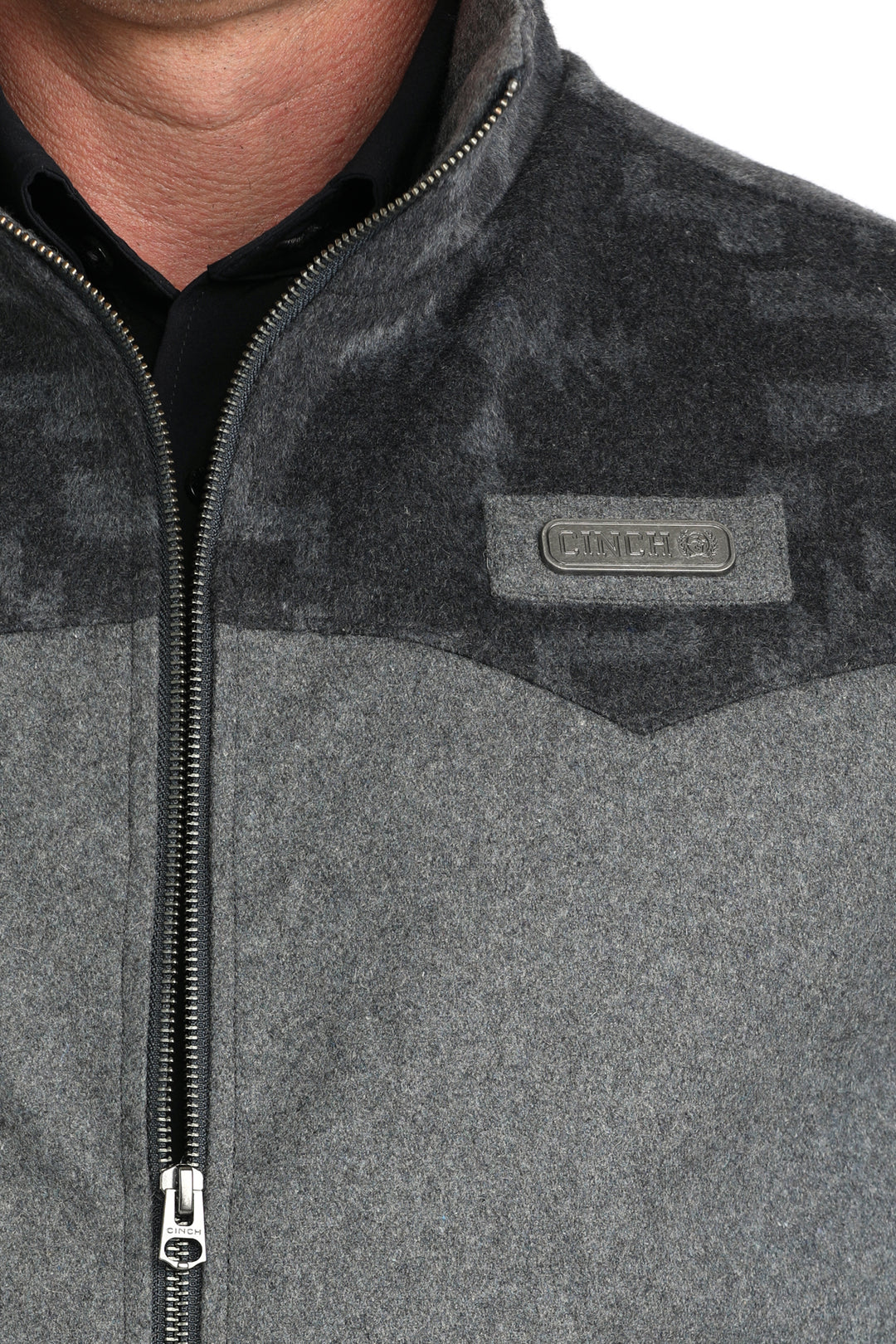 Men's Cinch Concealed Carry Grey Wooly Vest - MWV1543015