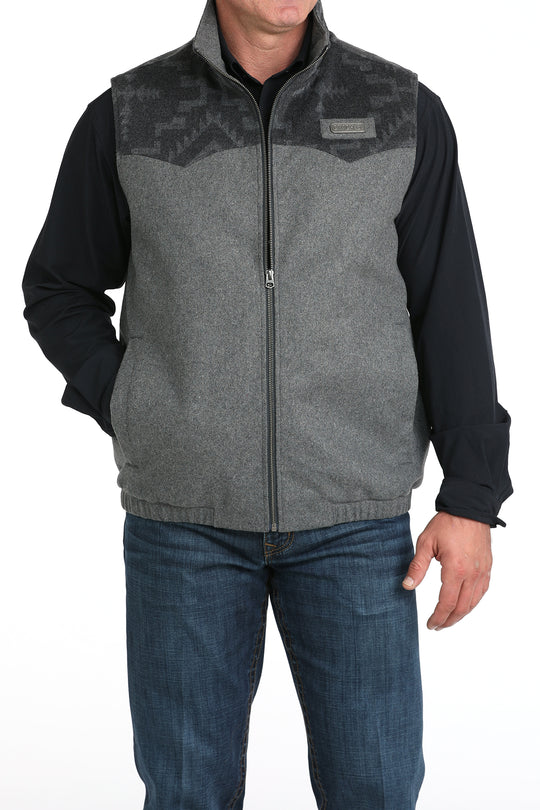 Men's Cinch Concealed Carry Grey Wooly Vest - MWV1543015
