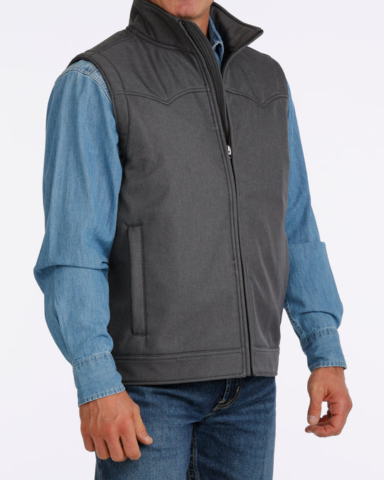 Men's Cinch CC Charcoal Bonded Vest - MWV1592006
