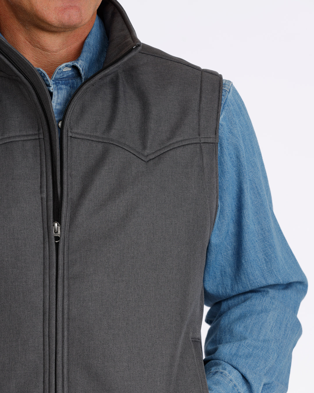Men's Cinch CC Charcoal Bonded Vest - MWV1592006