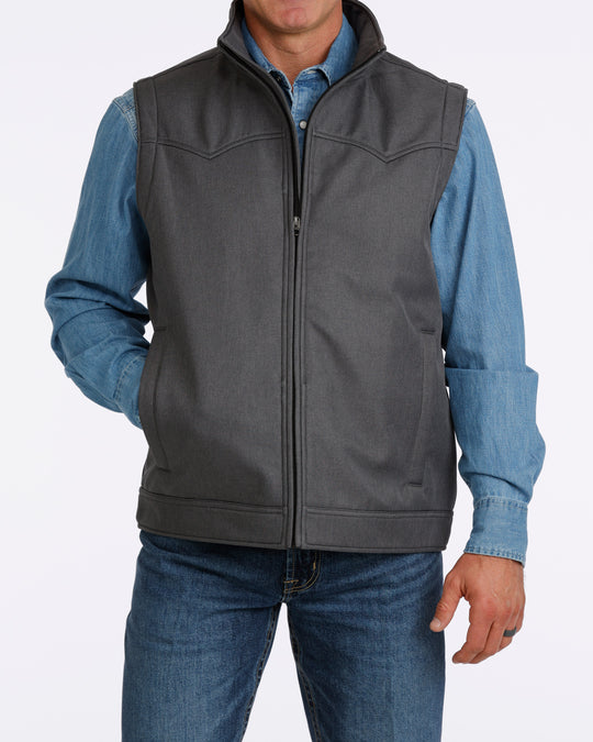 Men's Cinch CC Charcoal Bonded Vest - MWV1592006
