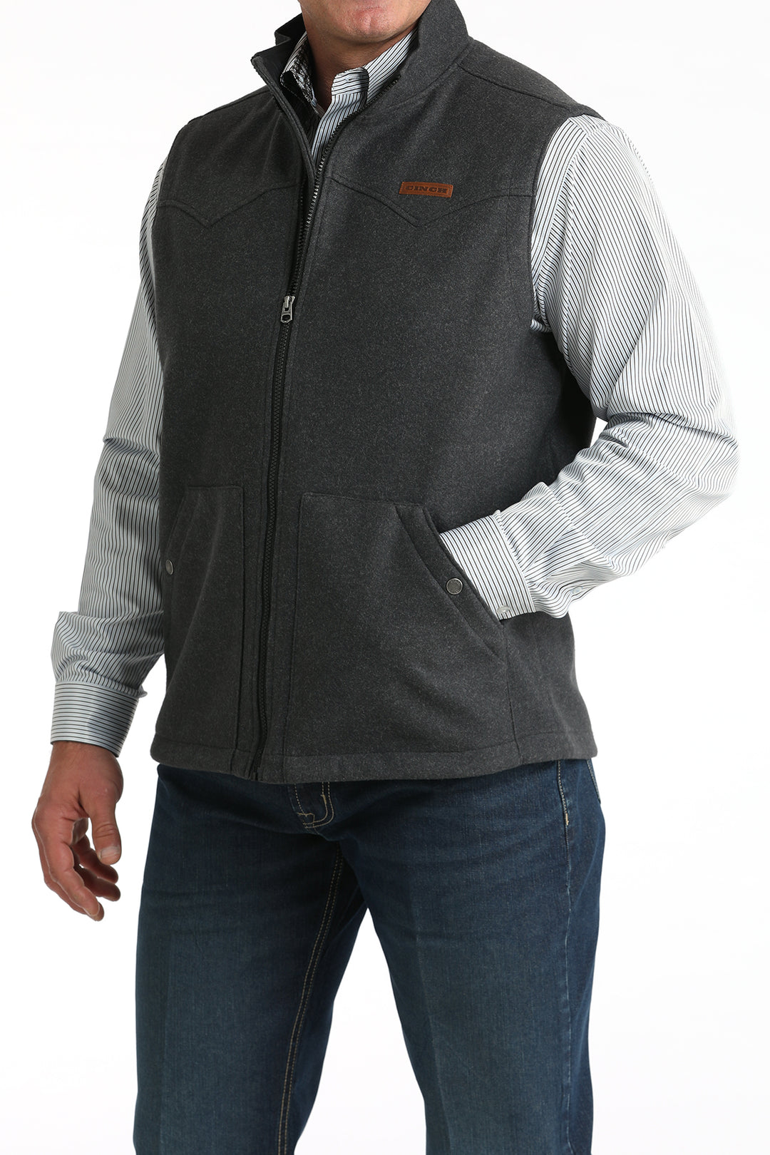 Men's Cinch Charcoal Vest - MWV1934004