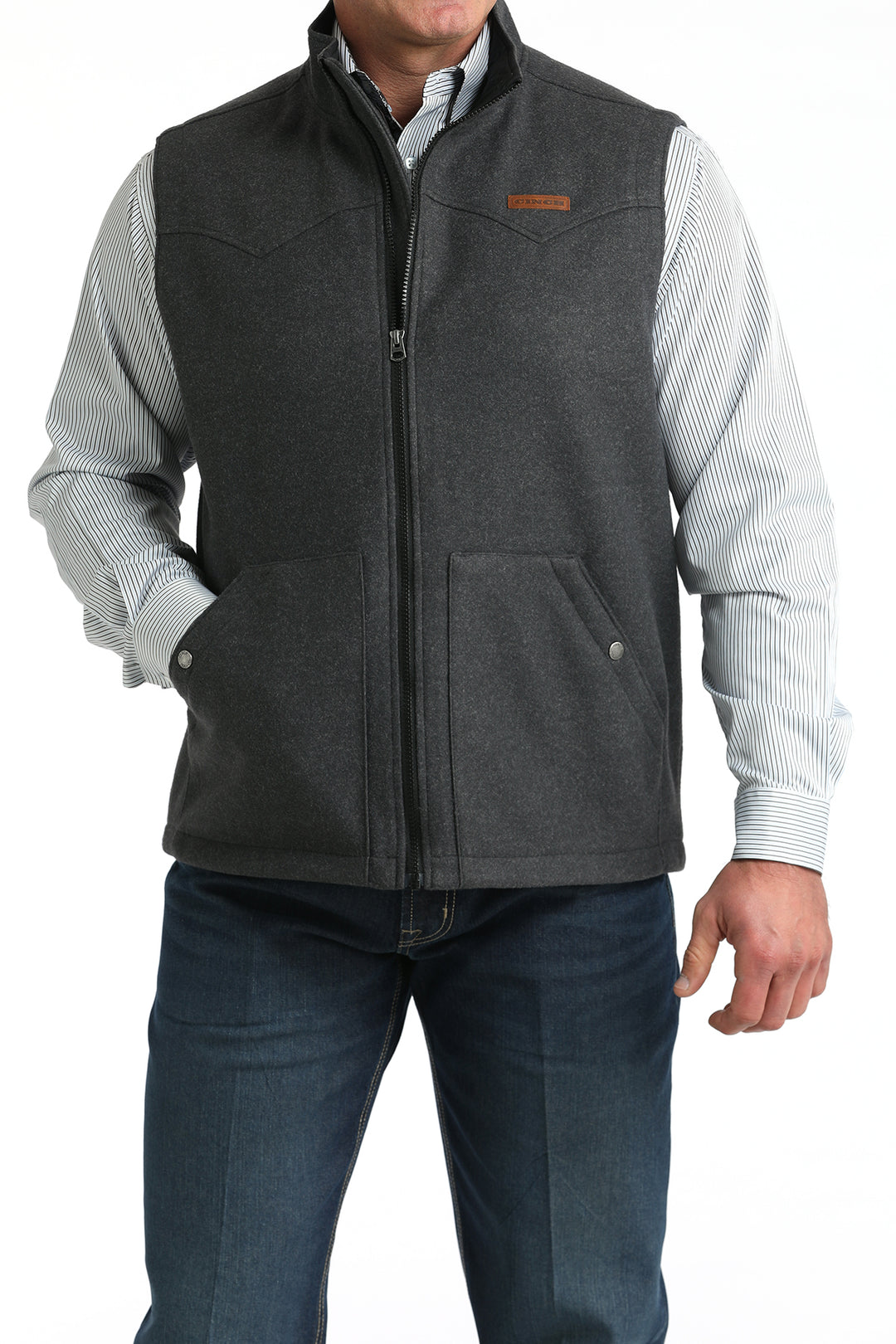 Men's Cinch Charcoal Vest - MWV1934004