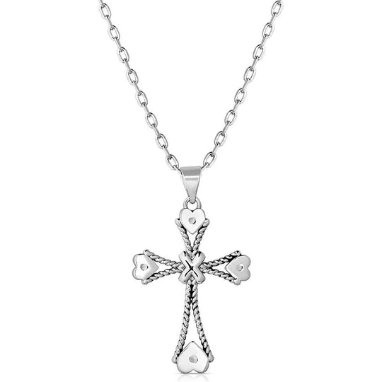 Montana Silversmiths Faith in my Heart Cross Necklace - NC6040