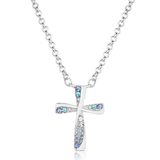 Montana Silversmith Faith in Lights Cross Necklace - NC6534