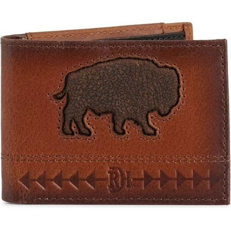 Men's Red Dirt Hat Co Buffalo Bifold Genuine Leather Wallet - 24170881W12