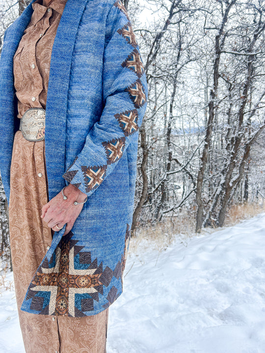 LovLei Ranch Texas Longhorn Duster Quilted Jacket