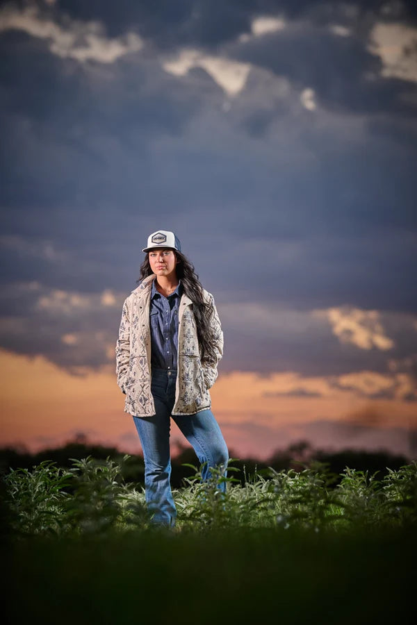 Ladies Hooey Bandera Reversible Barn Jacket Cream/Aztec - HJ2606CRAZ